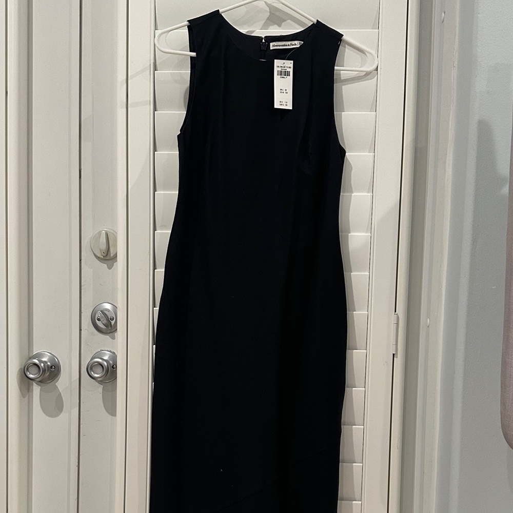 Abercrombie & Fitch Black Sleeveless Maxi Dress